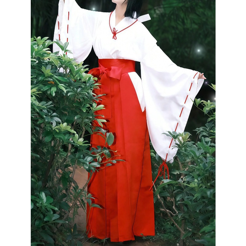 Men'S Kimono Accessories - Anime Kikyo Inuyasha Cosplay Costume Red