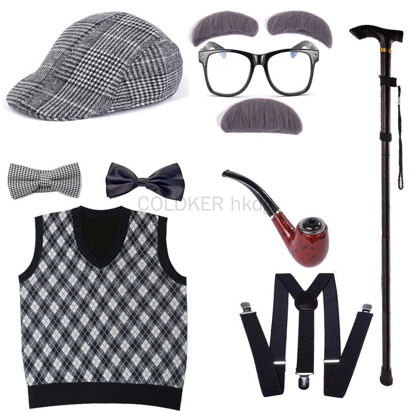 Halloween Festival Old Man Cos - огляд і ціна Men'S Accessories In The 1920S