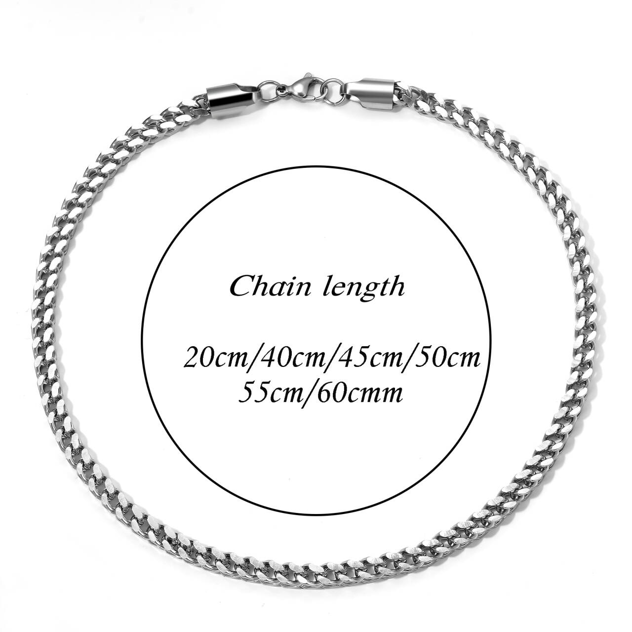Stainless Steel Link Wheat Bra - огляд і ціна Men Accessories Neck Chain