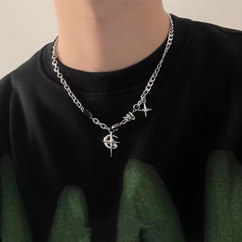 2023 Korean Fashion Goth Punk  - огляд і ціна Men Accessories Neck Chain